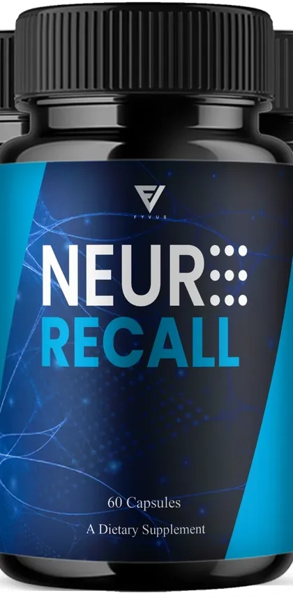 1 dark navy Neuro Recall bottle(s) with blue labels, 60 capsules each